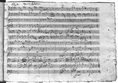Trío en sol mayor para violín, clavecín y violonchelo (K 496) 1786 (13ª página) de Wolfgang Amadeus Mozart